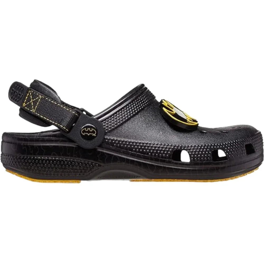 Crocs Adult Unisex Batman Adjustable Black Yellow Clog Men's 5 / Women's 7